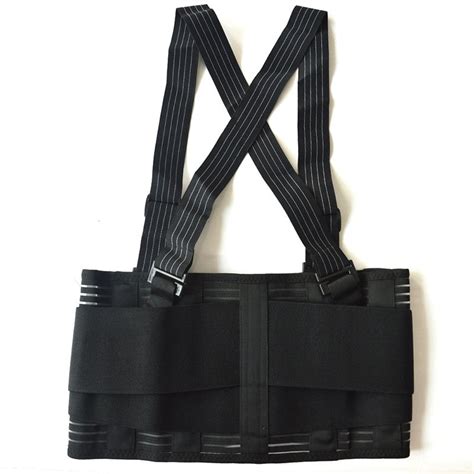 Lumbar Support Belt Shoulder Straps Protect Waist Belt Back Brace