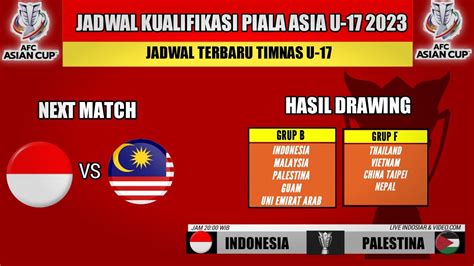 Jadwal Pertandingan Timnas Indonesia Kualifikasi Piala Asia 20222023