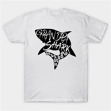 Grandpa Shark Baby Shark Minimal Lyrics Shirt Baby Shark Song T