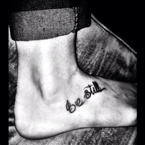 Be Still Foot Tattoo Psalm 4610 Foot Tattoo Tattoos Be Still Tattoo