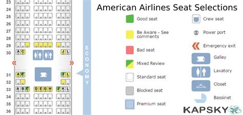American Airlines Seat Selections