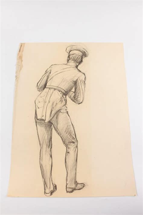 Sold Price ALLYN COX American 1896 1982 MALE NUDE STUDY FOR CADET