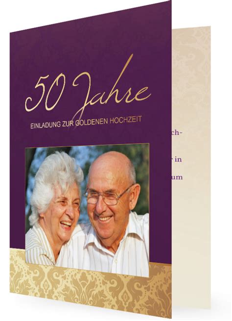 Zusätzlich haben wir neun individuell gestaltete textvorlagen für dich. Einladung Goldene Hochzeit | Familieneinladungen.de