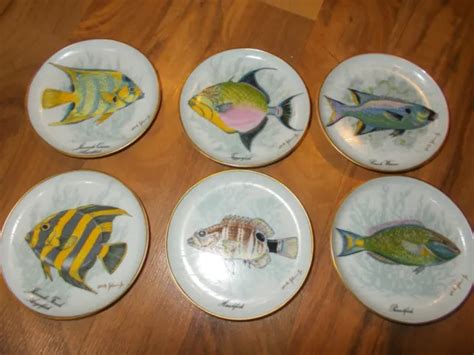 Ak Kaiser W Germany 4 Small Decorative Porcelain Ocean Fish Plate