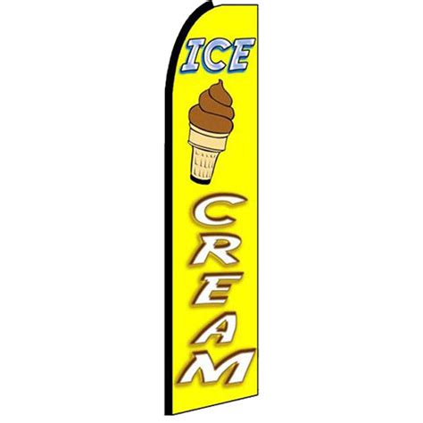 Eventflags Flags Banners And Custom Printed Blades Ice Cream Yellow Advertising Blade Flag