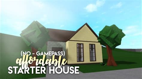 Bloxburg No Gamepass Affordable Starter House Youtube