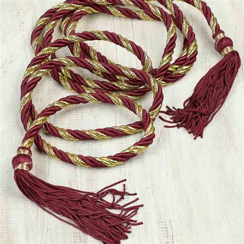 Gold And Burgundy Cord Tassel Garland Wire Rope String Basic