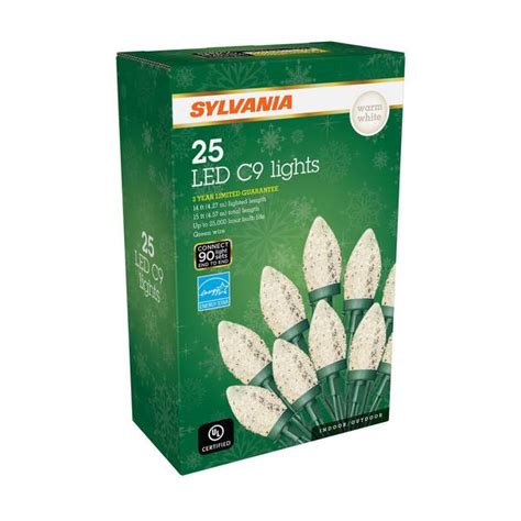 Sylvania 25 Count Faceted Warm White C9 LED Lights