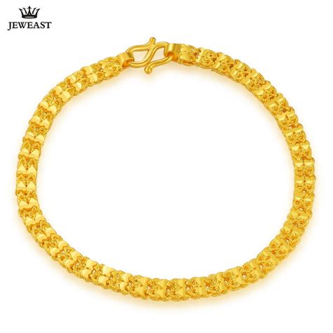 24k Pure Gold Bracelet Real 999 Solid Gold Bangle Fashion