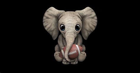 Baby Elephant Playing With Football Football Sticker Teepublic