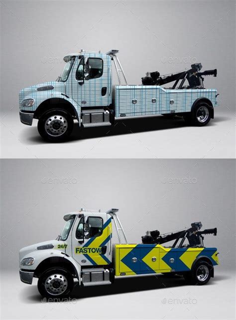 Download 2013 Freightliner Heavy Tow Truck Wrap Mockup - Vehicle Wraps Print | Tow truck, Trucks ...