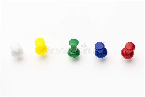 Five Colored Push Pins Stock Photos Free And Royalty Free Stock Photos