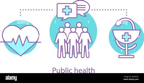 Public Health Concept Icon Medicine Idea Thin Line Illustration