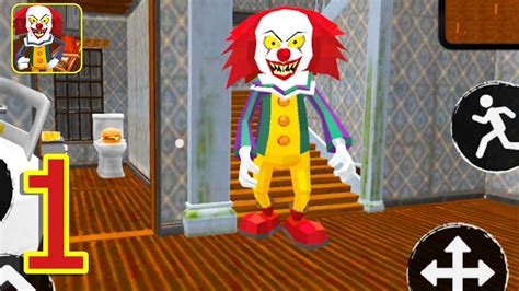 Neighbor Clown Scary Escape 3d Level 1 3 Gameplay Walkthrough Part 1 Youtube