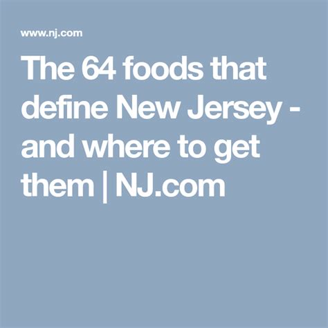 The 64 Foods That Define New Jersey And Where To Get Them Recipe Icon New Jersey Food