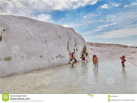 Pamukkale Natural Pool And Sky Editorial Stock Photo Image Of