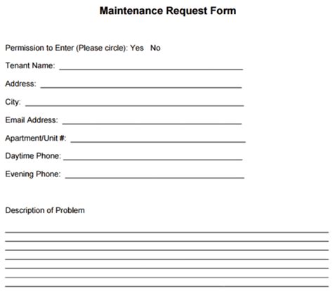 It takes just a few easy steps to. 6 Free Maintenance Request Form Templates - Word - Excel ...