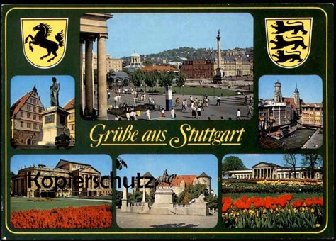 Ältere Postkarte GrÜsse Aus Stuttgart Wappen Baden WÜrttemberg Ansichtskarte Ak Cpa Postcard Nr