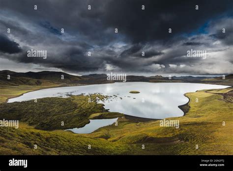 Iceland Landmannalaugar Lake Frostastadavatn Stock Photo Alamy