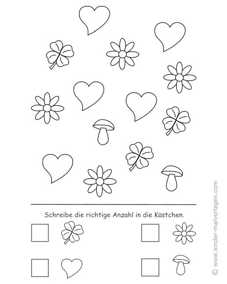 Unsere malvorlagen zeigen die jeweilige zahl als ziffer und wort und gleichzeitig die jeweils passende anzahl an tieren zum nachzählen. Zahlen lernen zählen Übungsblätter ausdrucken