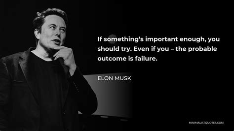Elon Musk Quote If Somethings Important Enough You Should Try Even