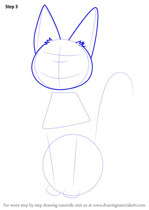 Finish the eyes as shown. Step by Step How to Draw Jiji from Kiki's Delivery Service ...