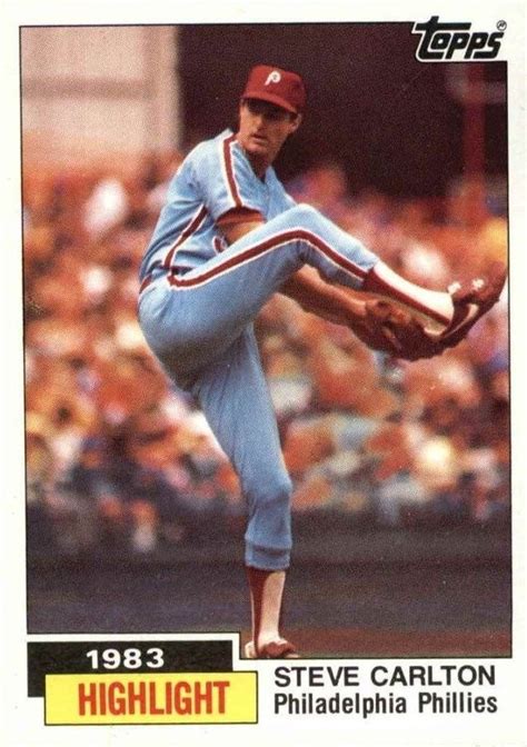 But running just wasn't for steve carlton. Baseball Card Proof that Steve Carlton Was Once the Strikeout King