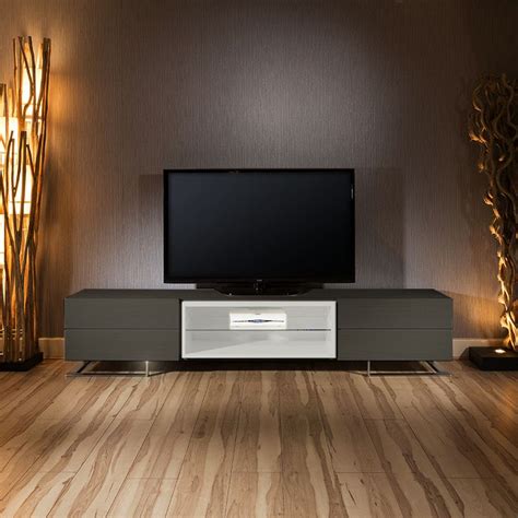 When it comes to a luxury tv stand for your entertainment needs, you should be able to place a tv on top of it and have it look as though it is the perfect fit. Luxury Modern Wide TV Cabinet Stand Dark Grey Texture Finish and White | Modern tv cabinet, Tv ...