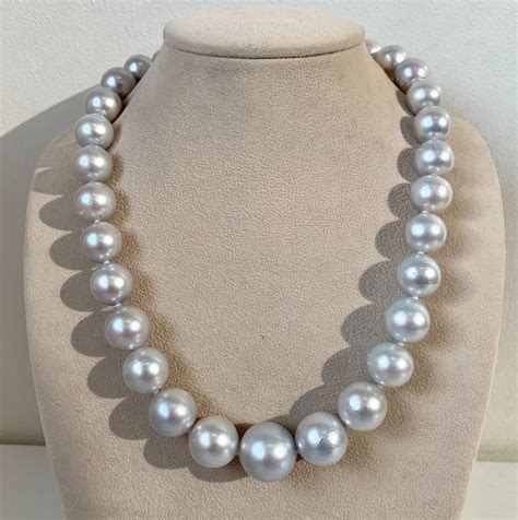 925 Saltwater Pearls Silver South Sea Pearls Size From 13 To 18 4MM