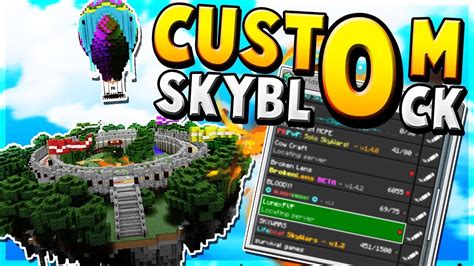 New Custom Skyblock Server Minecraft Pe Pocket Edition Youtube
