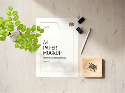 Free A4 Paper Mockup Set Mockuptree