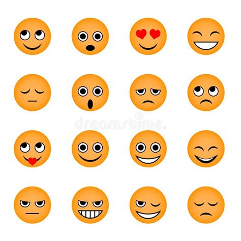 Un Sistema De Los Emojis Para La Charla Redes Sociales Ilustración Del