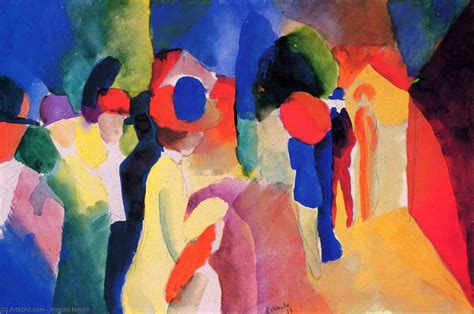 August Macke Woman With A Yellow Jacket Categorypaintings By August