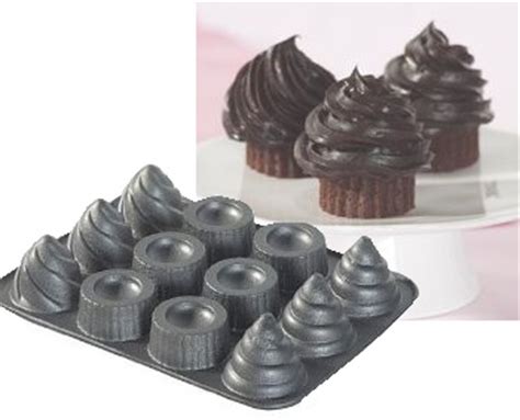 Use the flat side that is longer than the diameter of the scoop. NordicWare Filled Cupcakes Pan - Baking Bites