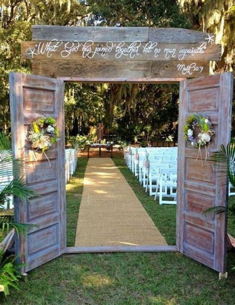 Rustic Vintage Door Wedding Ceremony Entrance Decorations