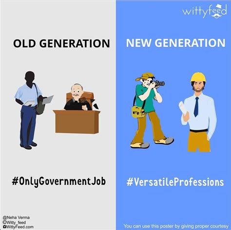 Posters That Show The Difference Between Old Generation And