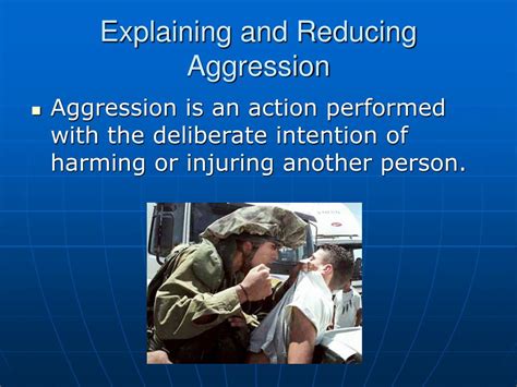 Ppt Explaining And Reducing Aggression Powerpoint Presentation Free