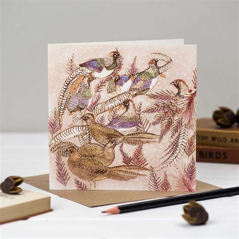 Lady Amhersts Pheasants Greeting Card Fays Studio