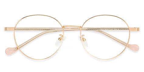 1903 round pink eyeglasses frames leoptique