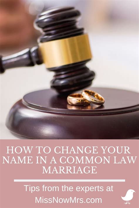 Common Law Name Change | Common law marriage, Common law ...