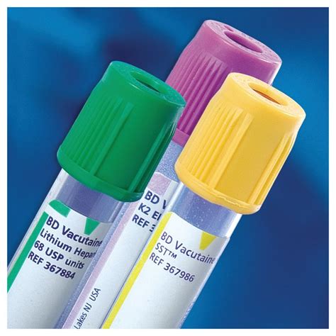 Edta anticoagulant corpuscular for agglutinative , cell. BD Vacutainer Plastic Blood Collection Tubes with Lithium ...
