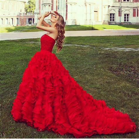 Fashion Glamour Style Luxury Sexy Red Prom Dresses Red Prom Dress