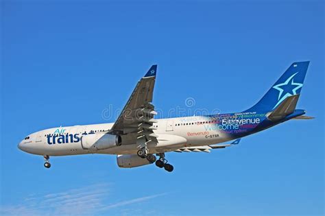 Air Transat Airbus A330 200 Side View Editorial Photography Image Of