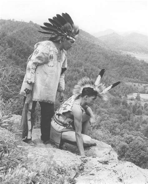 Cherokee Indian Archive Images Two Cherokee Indians In Traditional Costume Posed In