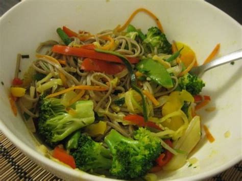 Choose from chow mein, chicken and cashew nut or spicy pad thai. Alkalizing Veg Stir-fry with Buckwheat Noodles… | Veg stir fry, Buckwheat noodles, Stir fry