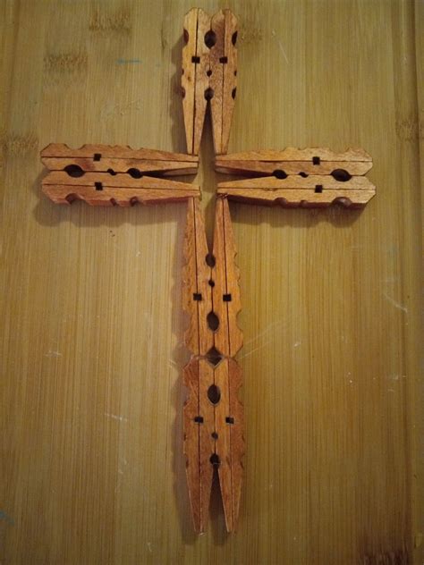 Clothespin Cross Clothespin Crafts Christmas Wooden Clothespin Crafts