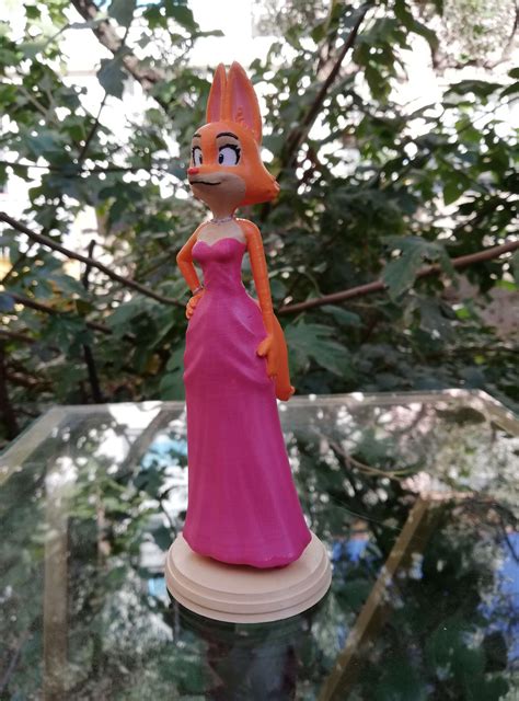 Sillytoys Diane Foxington In Pink Dress 3d Printed
