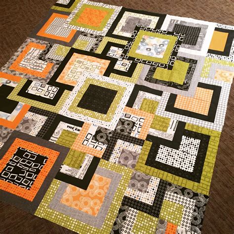 Stacked Squares Quilt Using Reel Time By Zen Chic Quilts Chic