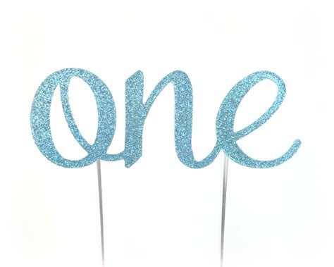 Blue One Cake Topper Birthday Cake Toppers First Birthday Cake Topper