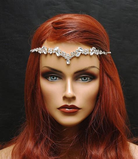 Free Shipping Hair Jewelry Gold Hair Chain Wedding Headpiece Silver